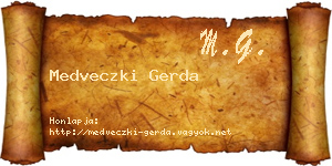 Medveczki Gerda névjegykártya
